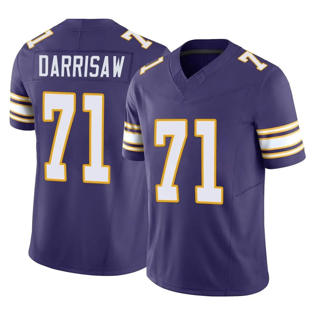 STECN MN.Vikings #71 Christian Darrisaw Player Purple Limited Classic Vapor F.U.S.E. Home Game Stitched Jerseys