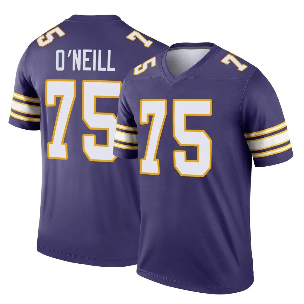 STECN MN.Vikings #75 Brian O'Neill Player Purple Limited Classic Home Game Stitched Jerseys