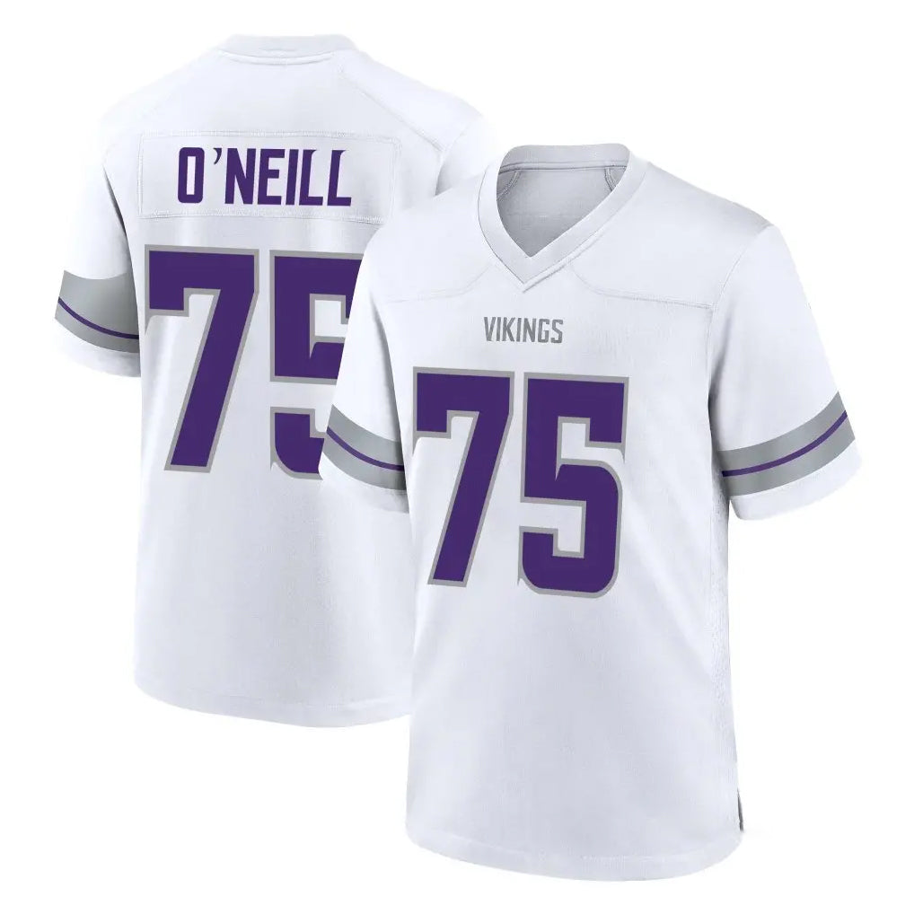 STECN MN.Vikings #75 Brian O'Neill Player White Alternate Home Game Stitched Jerseys