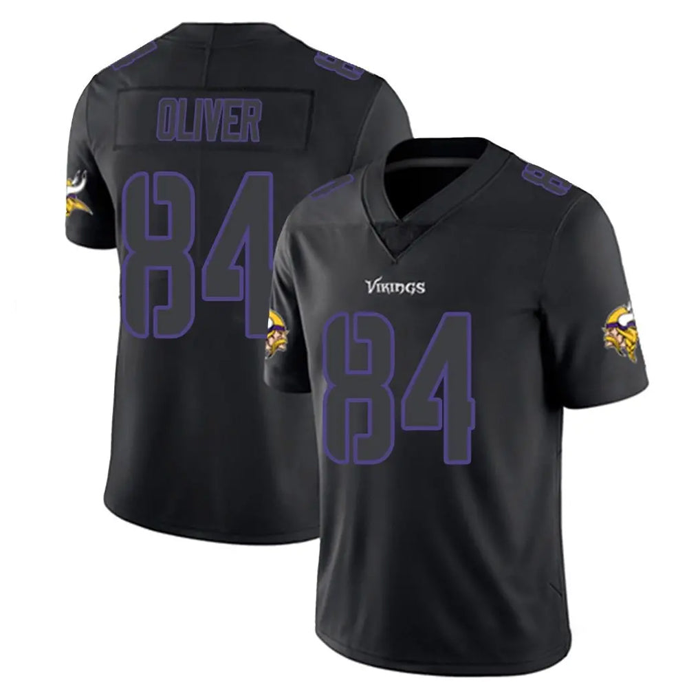 STECN MN.Vikings #84 Josh Oliver Player Black Impact LImited Home Game Stitched Jerseys