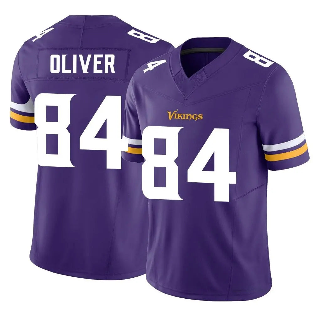 STECN MN.Vikings #84 Josh Oliver Player Purple Limited Vapor F.U.S.E. Home Game Stitched Jerseys