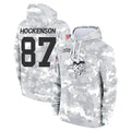STECN MN.Vikings #87 T.J. Hockenson Player Arctic Camo Salute to Service Pullover Hoodies Limited Game Stitched Jerseys