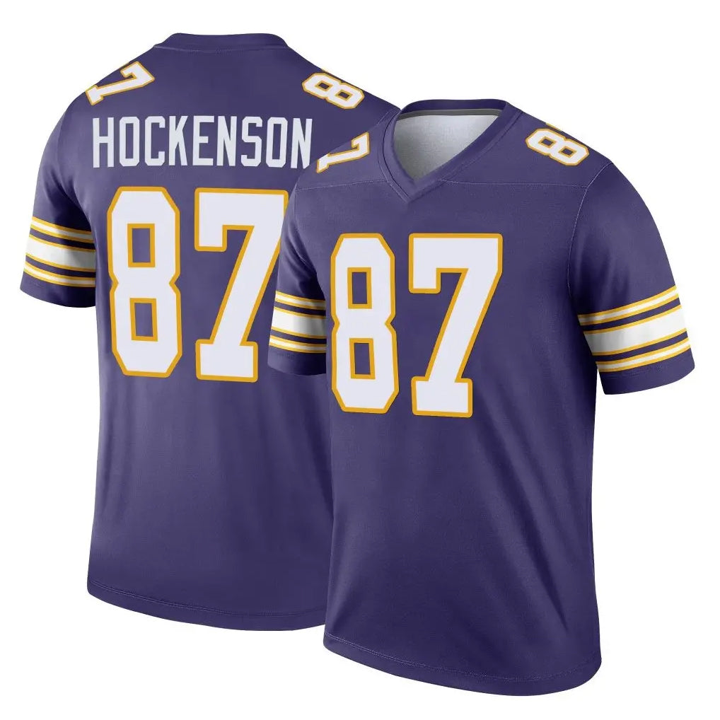 STECN MN.Vikings #87 T.J. Hockenson Player Purple Limited Classic Home Game Stitched Jerseys