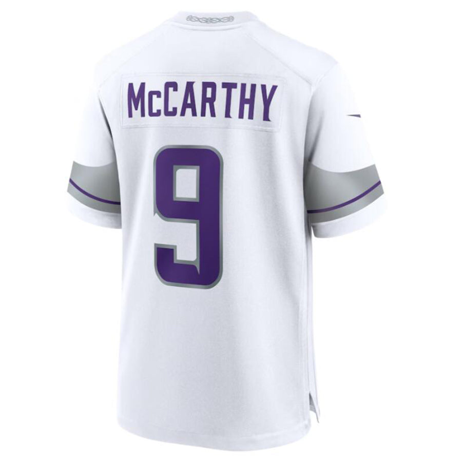 STECN MN.Vikings #9 J.J. McCarthy White Alternate Game Player Jersey American Stitched Jersey