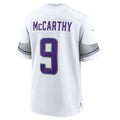 STECN MN.Vikings #9 J.J. McCarthy White Alternate Game Player Jersey American Stitched Jersey