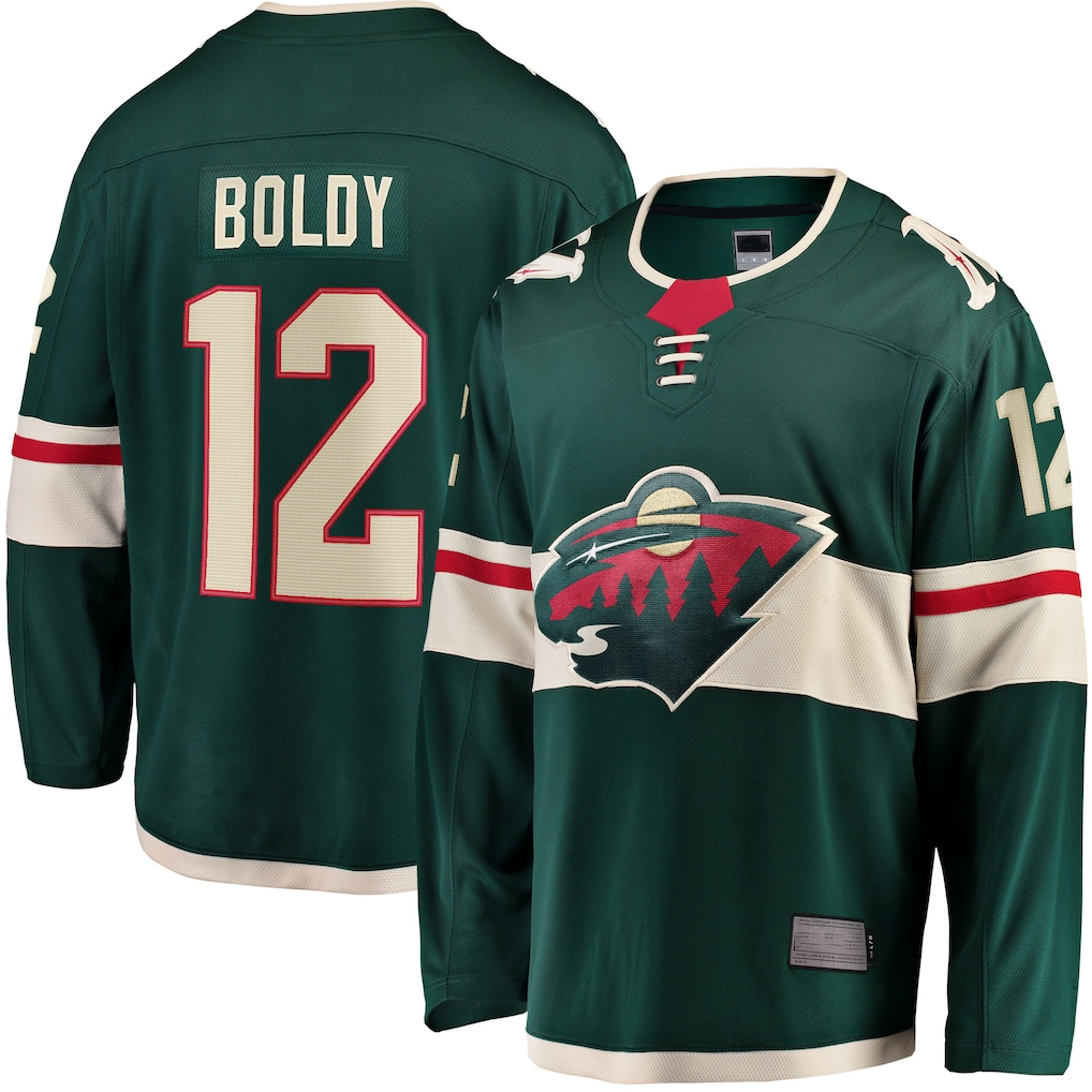 STECN M.Wild #12 Matthew Boldy Green Home Breakaway Player Jerseys