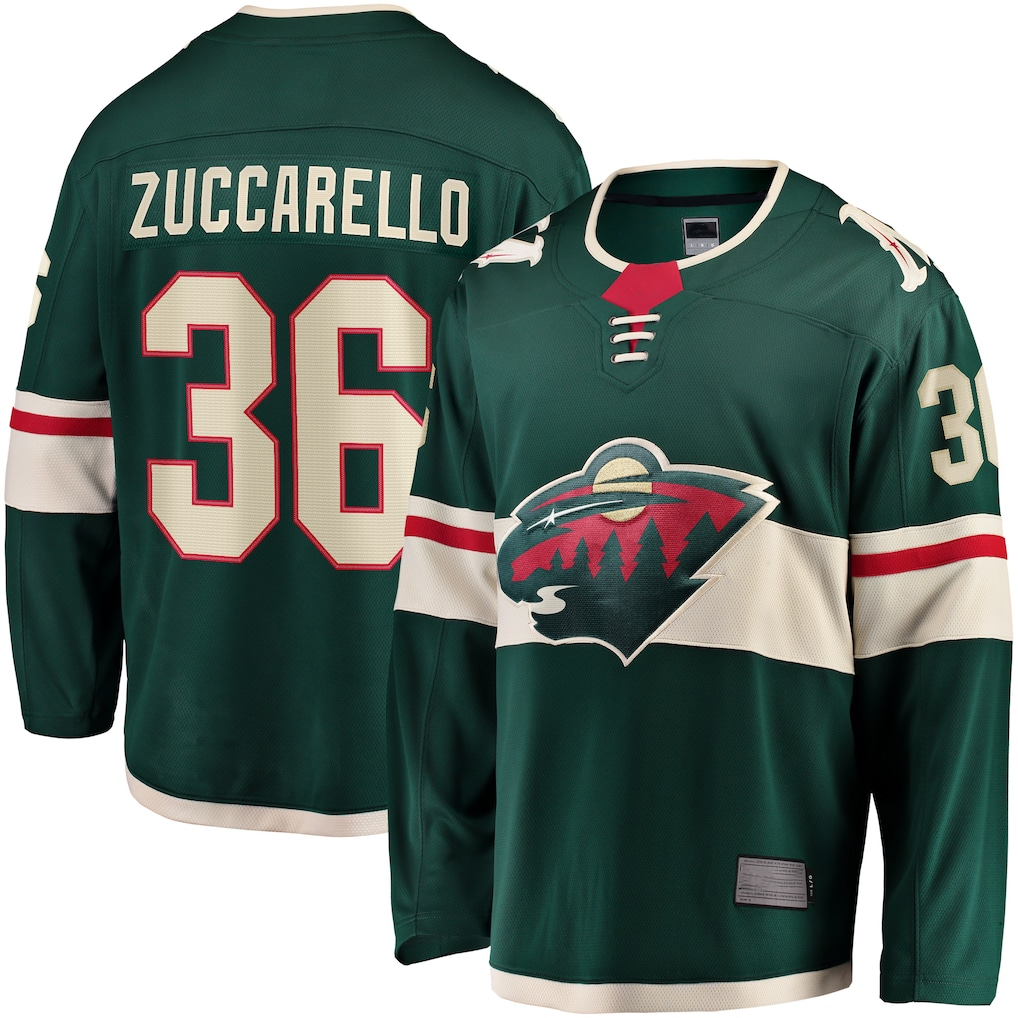 STECN M.Wild #36 Mats Zuccarello Green Team Color Breakaway Player Jerseys