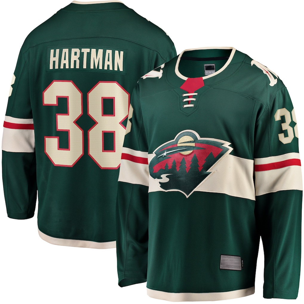 STECN M.Wild #38 Ryan Hartman Green Home Breakaway Player Jerseys