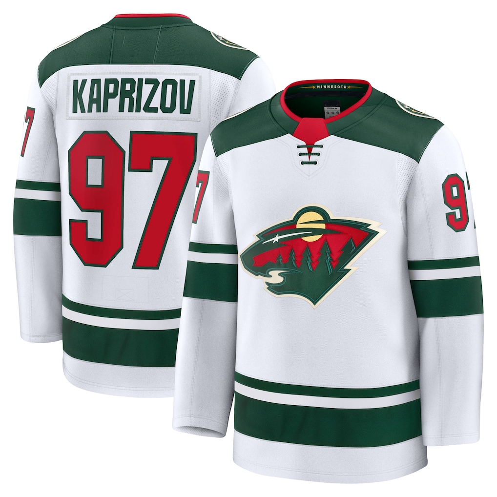 STECN M.Wild #97 Kirill Kaprizov White Away Premium Jerseys