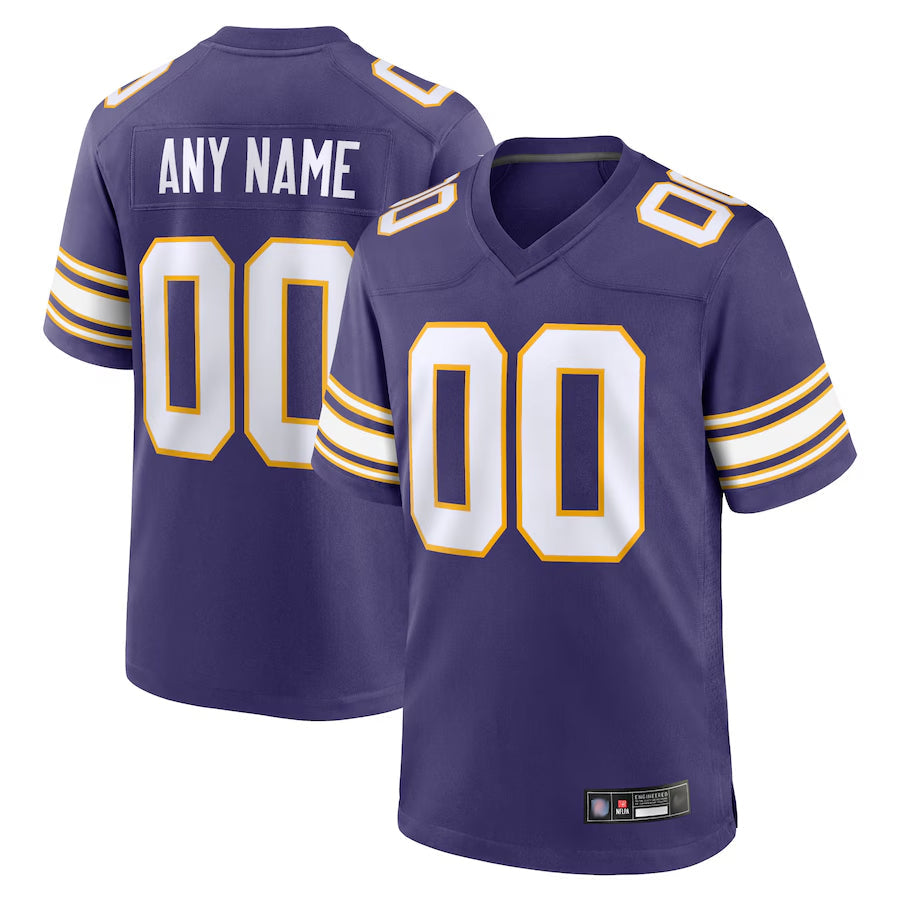 STECN Custom MN.Vikings Secondary Alternate Game Stitched Jerseys