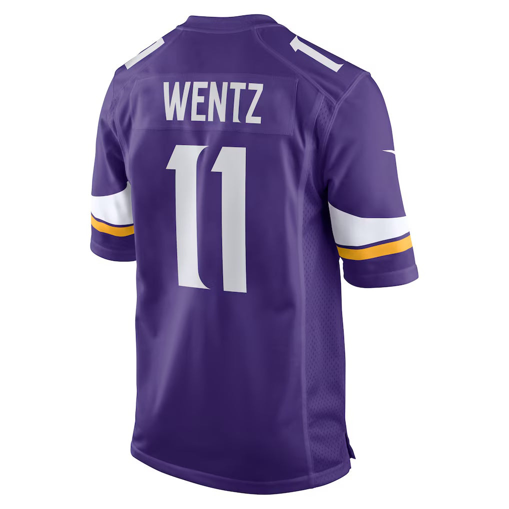 STECN MN.Vikings #11 Carson Wentz Purple Team Game Stitched Jerseys