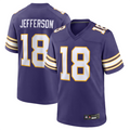 STECN MN.Vikings #18 Justin Jefferson Player Purple Classic Limited Game Stitched Jerseys