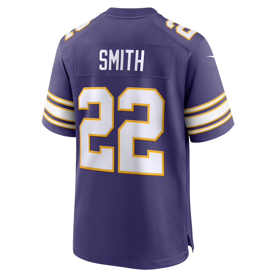 STECN MN.Vikings #22 Harrison Smith Player Purple Classic Game Stitched Jerseys