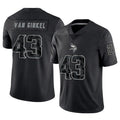 STECN MN.Vikings #43 Andrew Van Ginkel Player Black REFLECTIVE Limited Stitched Jerseys
