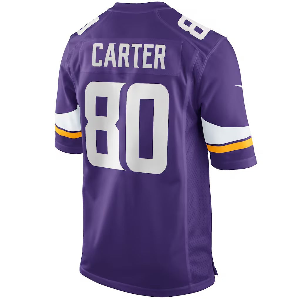 STECN MN.Vikings #80 Cris Carter Purple Game Retired Player Stitched Jerseys