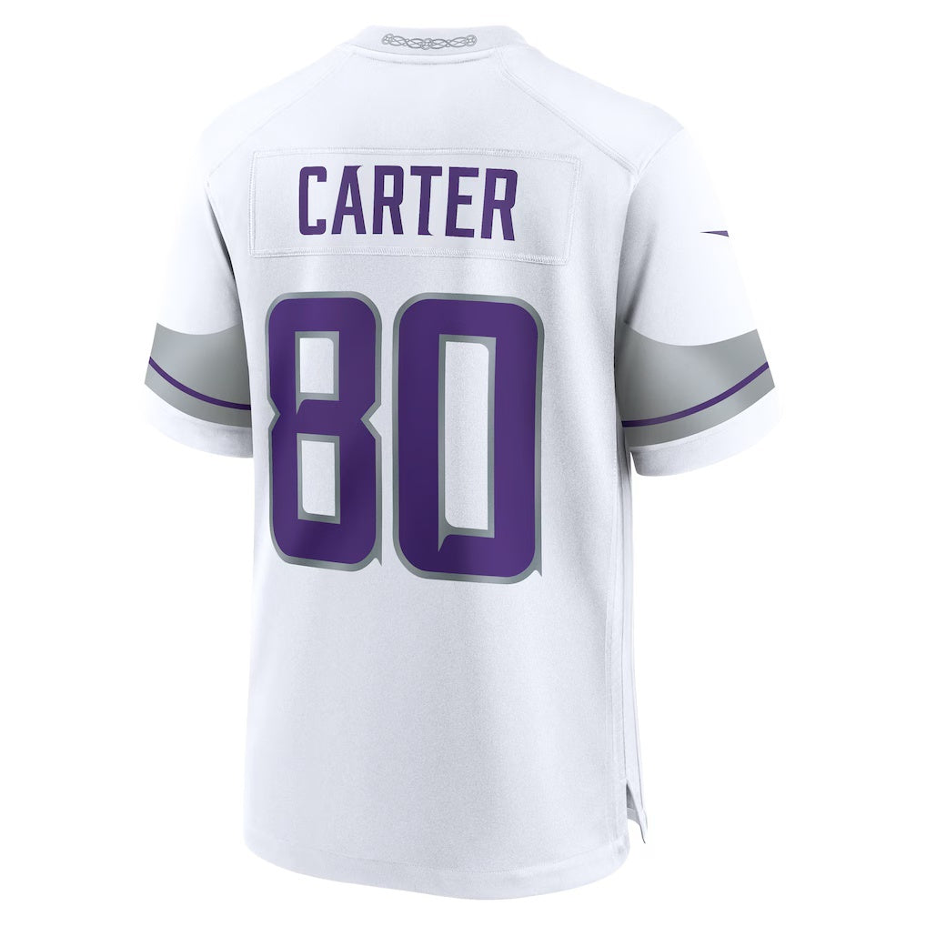 STECN MN.Vikings #80 Cris Carter White Alternate Retired Player Game Stitched Jerseys