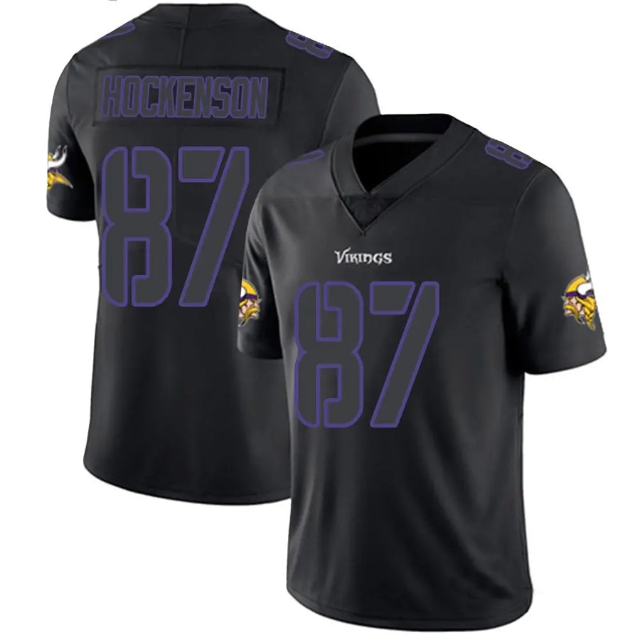 STECN MN.Vikings #87 T.J. Hockenson Player Limited Black Impact Game Stitched Jerseys