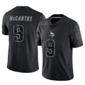 STECN MN.Vikings #9 J.J. McCarthy Player Black REFLECTIVE Limited Stitched Jerseys