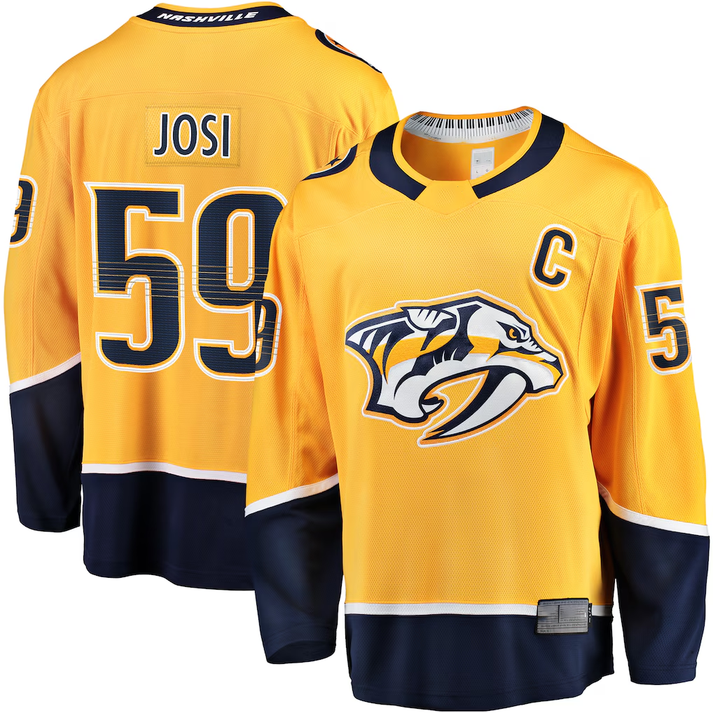 STECN N.Predators #59 Roman Josi Gold Home Breakaway Jerseys