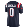 STECN NE.Patriots #0 Christian Gonzalez Navy Team Vapor F.U.S.E. Stitched Limited Jerseys