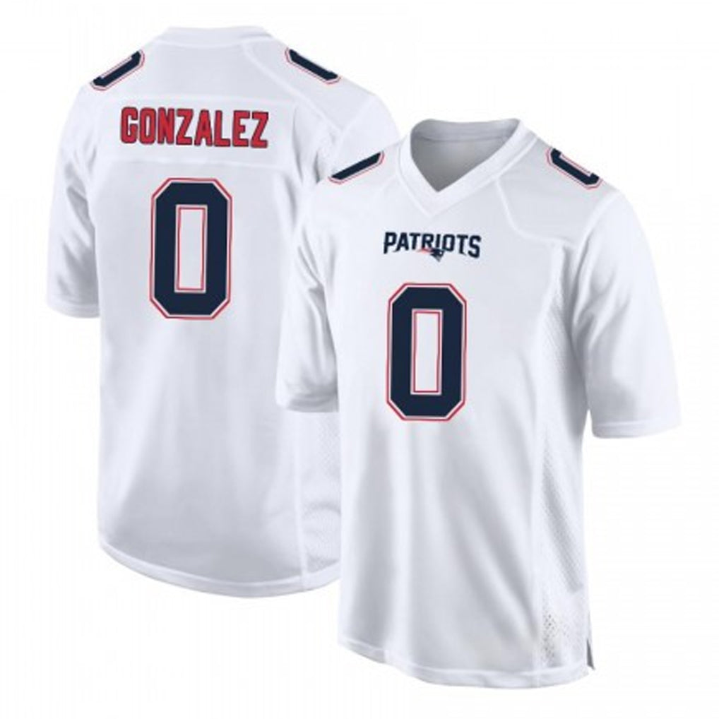 STECN NE.Patriots #0 Christian Gonzalez Player White Fashion Limited Home Game Stitched Jerseys