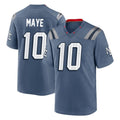 STECN NE.Patriots #10 Drake Maye Player Blue Rivalries Collection Home Game Stitched Jerseys
