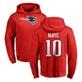 STECN NE.Patriots #10 Drake Maye Player Red LOGO Pullover Hoodies Home Game Stitched Jerseys