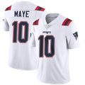 STECN NE.Patriots #10 Drake Maye Player White Vapor Limited Stitched Jerseys