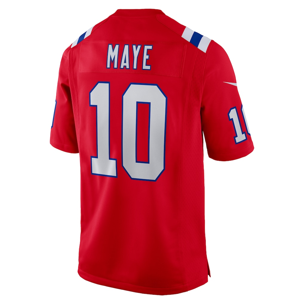 STECN NE.Patriots #10 Drake Maye Red Player Game Stitched Jerseys