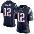 STECN NE.Patriots #12 Tom Brady Player Navy Blue Game Stitched Jerseys