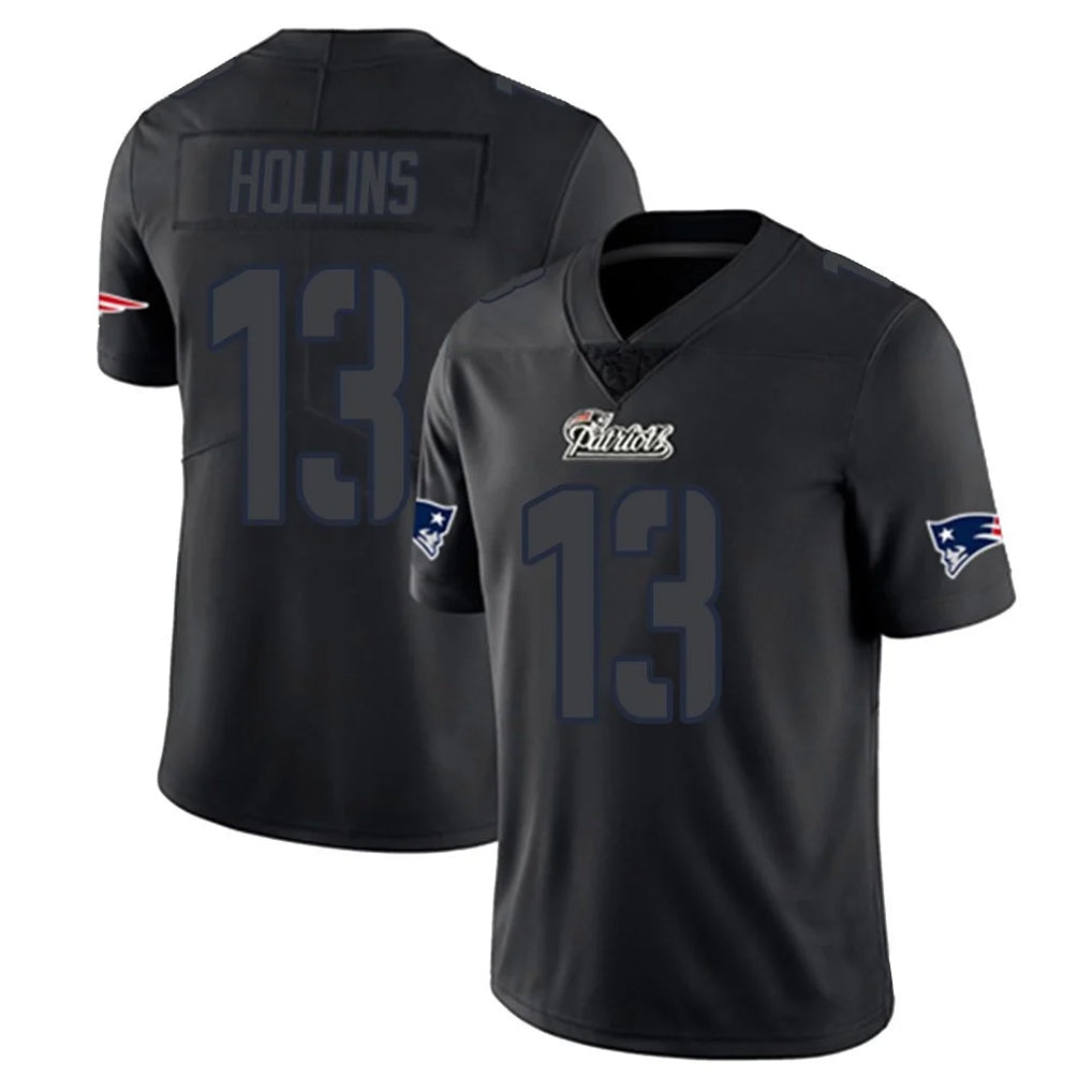 STECN NE.Patriots #13 Mack Hollins Player Black Impact LImited Home Game Stitched Jerseys