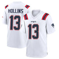 STECN NE.Patriots #13 Mack Hollins Player White Home Game Stitched Jerseys
