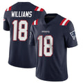 STECN NE.Patriots #18 Kyle Williams Player Navy Vapor Untouchable Home Game Stitched Jerseys