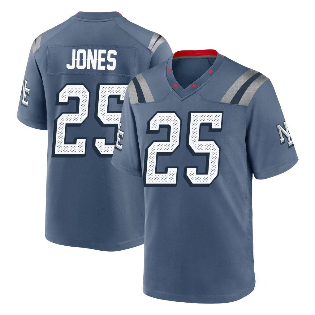 STECN NE.Patriots #25 Marcus Jones Player Blue Rivalries Collection Home Game Stitched Jerseys