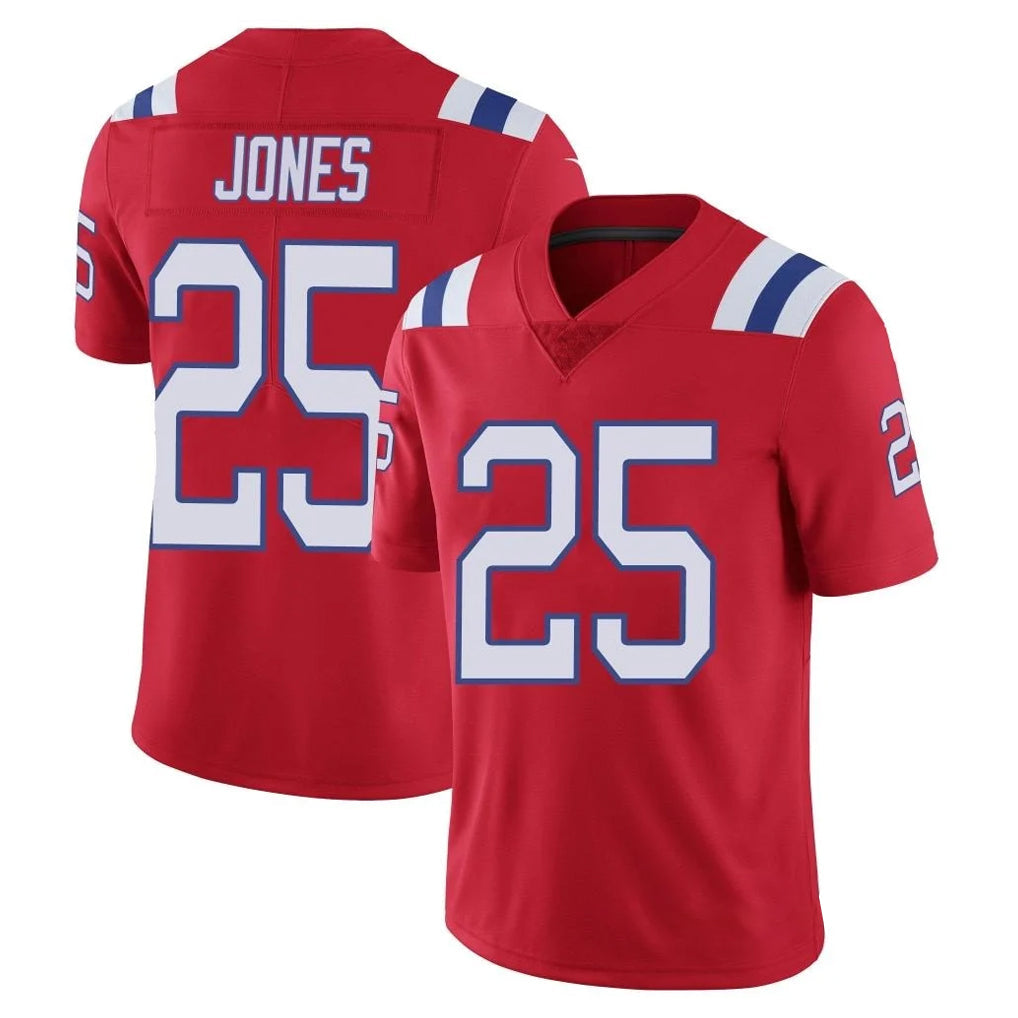 STECN NE.Patriots #25 Marcus Jones Player Red Vapor Untouchable Home Game Stitched Jerseys