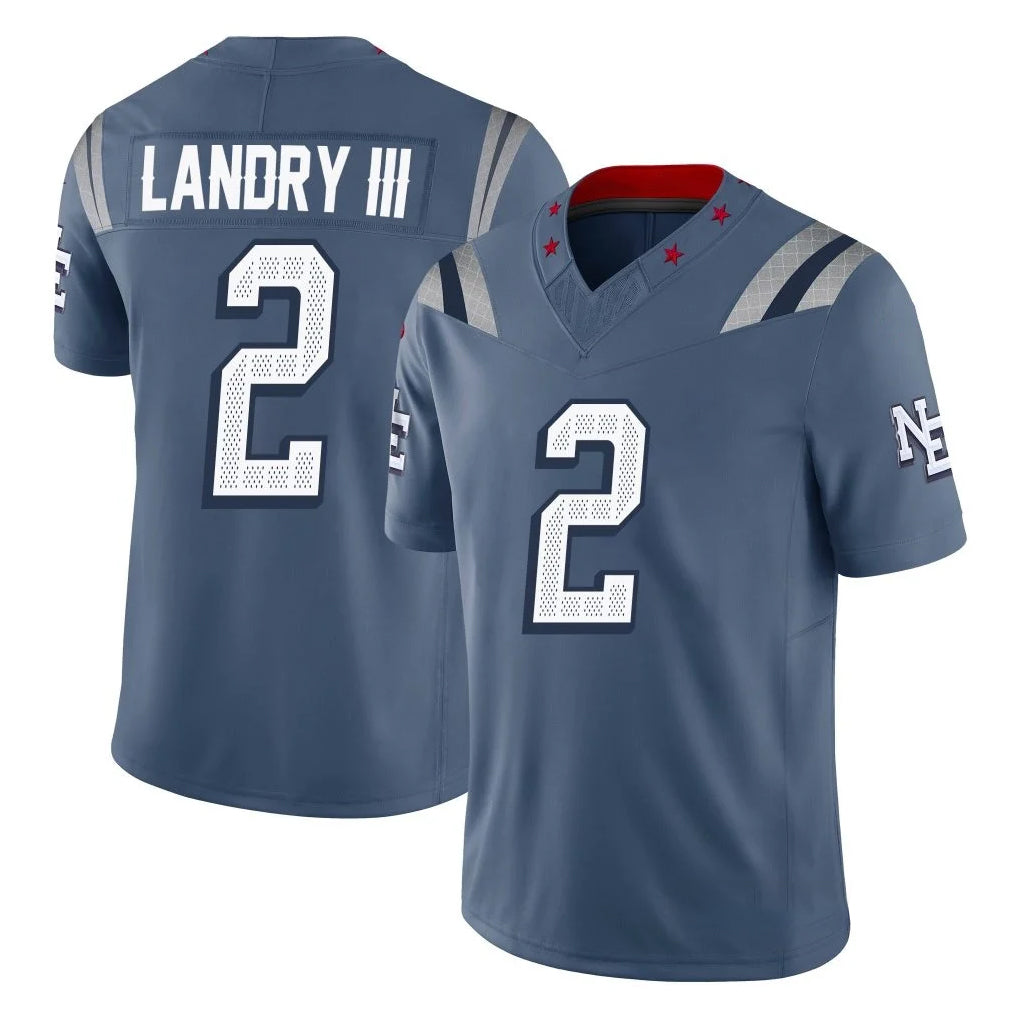 STECN NE.Patriots #2 Harold Landry III Player Blue Limited Rivalries Collection Home Game Stitched Jerseys