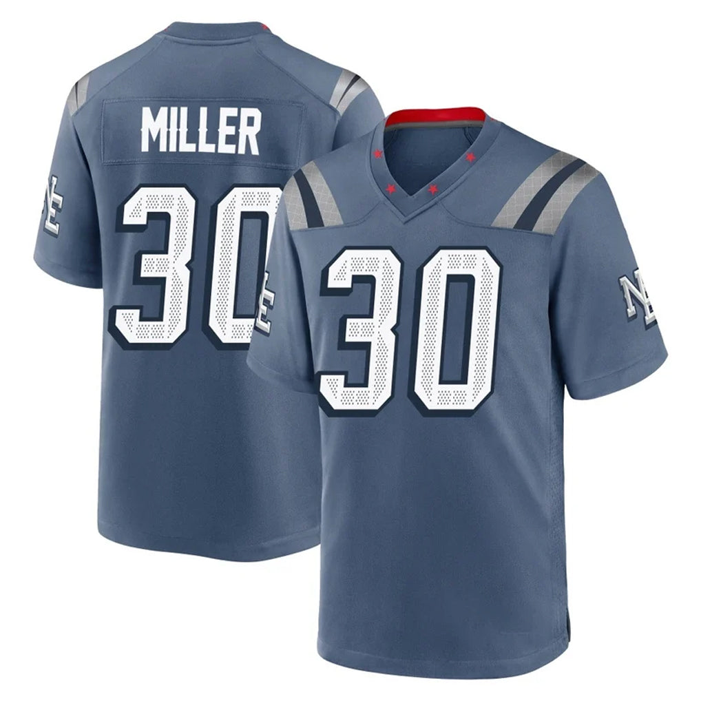 STECN NE.Patriots #30 Jam Miller Player Blue Rivalries Collection Home Game Stitched Jerseys