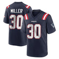 STECN NE.Patriots #30 Jam Miller Player Navy Home Game Stitched Jerseys