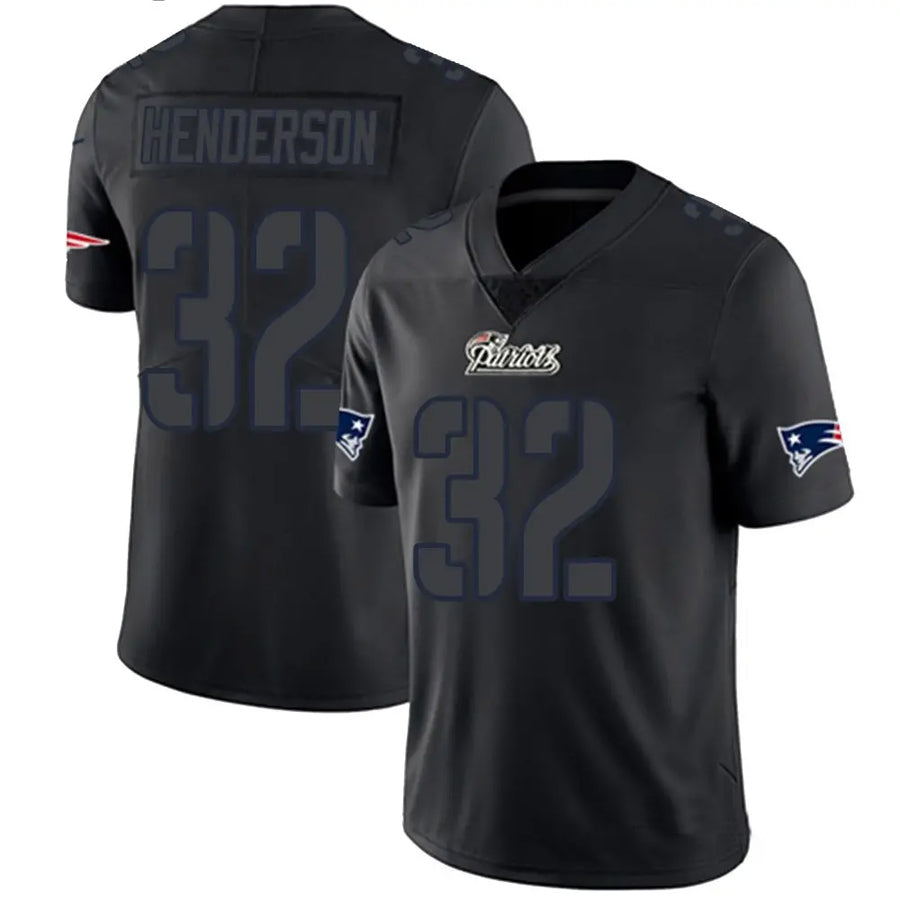 STECN NE.Patriots #32 TreVeyon Henderson Player Black Limited Impact Stitched Jerseys