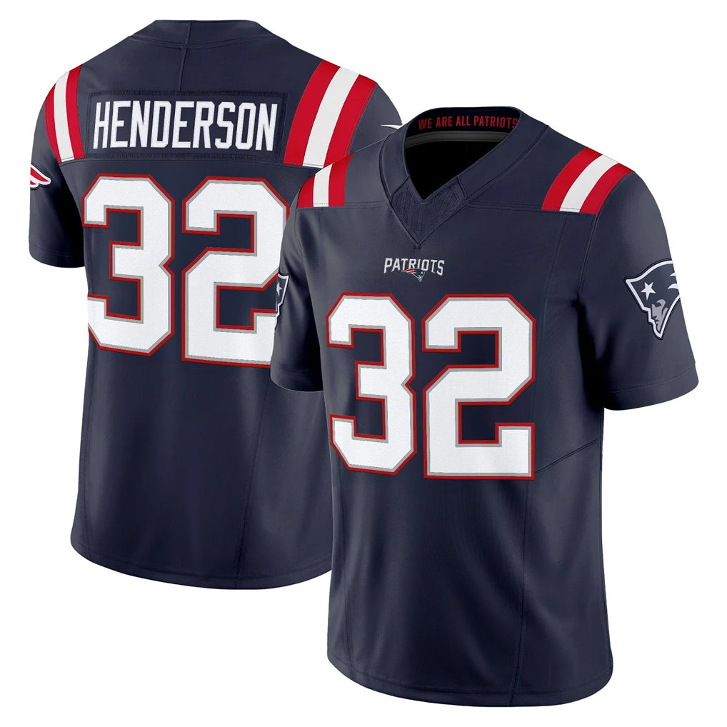 STECN NE.Patriots #32 TreVeyon Henderson Player Navy Limited Vapor F.U.S.E. Home Game Stitched Jerseys