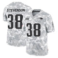STECN NE.Patriots #38 Rhamondre Stevenson Player Arctic Camo Salute To Service Limited Game Stitched Jerseys