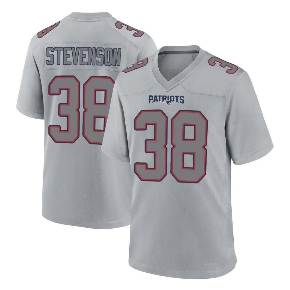 STECN NE.Patriots #38 Rhamondre Stevenson Player Gray Fashion Limited Home Game Stitched Jerseys