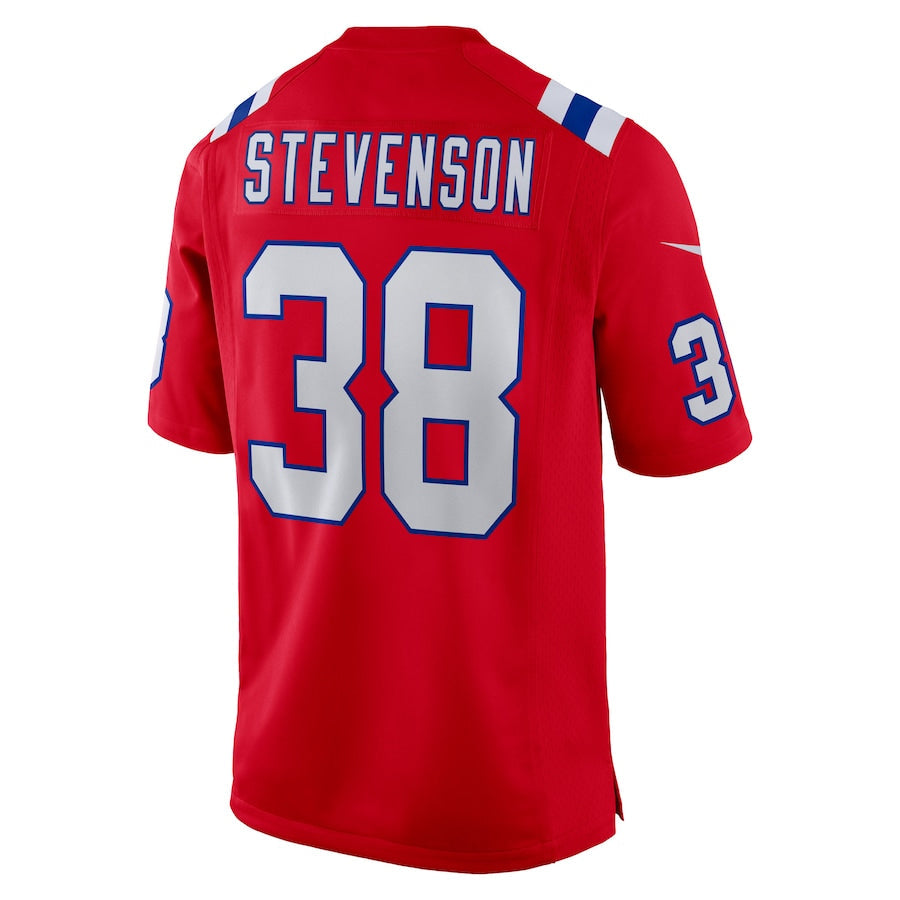 STECN NE.Patriots #38 Rhamondre Stevenson Player Red Home Game Stitched Jerseys