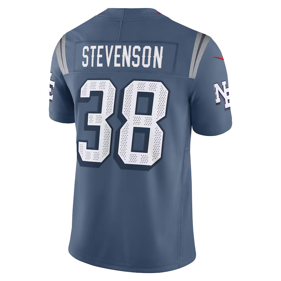 STECN NE.Patriots #38 Rhamondre Stevenson Player Storm Blue Rivalries Collection Limited Stitched Jerseys