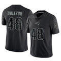 STECN NE.Patriots #48 Namdi Obiazor Player Black Reflective LImited Home Game Stitched Jerseys