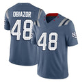 STECN NE.Patriots #48 Namdi Obiazor Player Blue Limited Rivalries Collection Home Game Stitched Jerseys