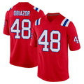 STECN NE.Patriots #48 Namdi Obiazor Player Red Home Game Stitched Jerseys