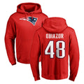 STECN NE.Patriots #48 Namdi Obiazor Player Red LOGO Pullover Hoodies Home Game Stitched Jerseys