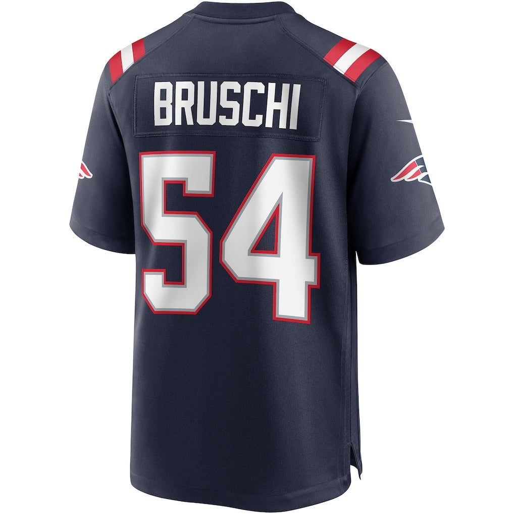 STECN NE.Patriots #54 Tedy Bruschi Navy Game Retired Player Stitched Jerseys