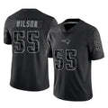 STECN NE.Patriots #55 Jared Wilson Player Black Reflective LImited Home Game Stitched Jerseys